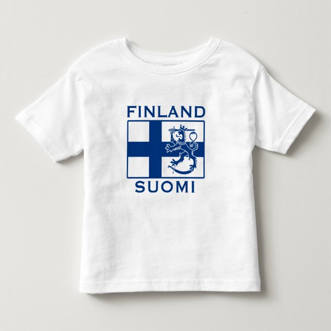 Finlands flagga tee shirt (Framsida)