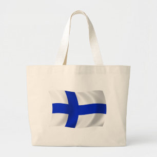 Finlands flagga Totebag Jumbo Tygkasse