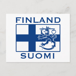 Finlands flagga vykort
