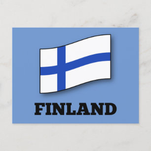 Finlands flagga vykort