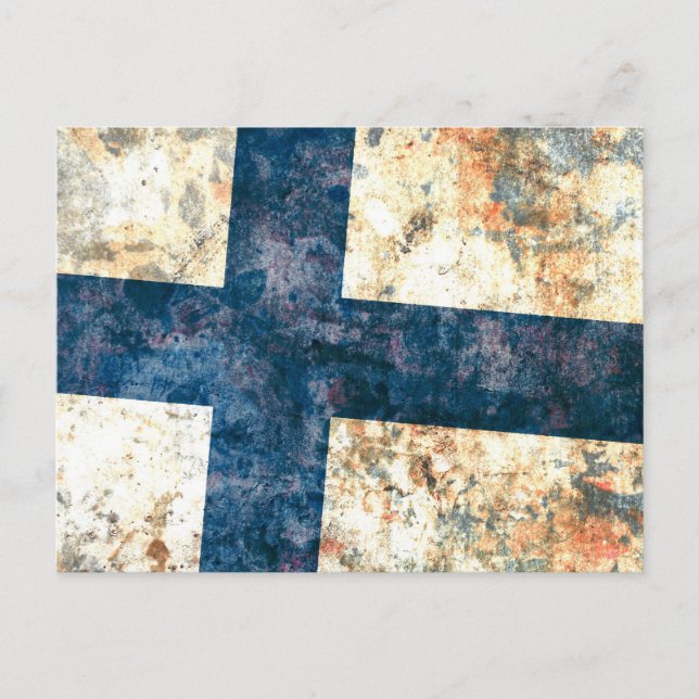 Finlands flagga vykort (Framsida)