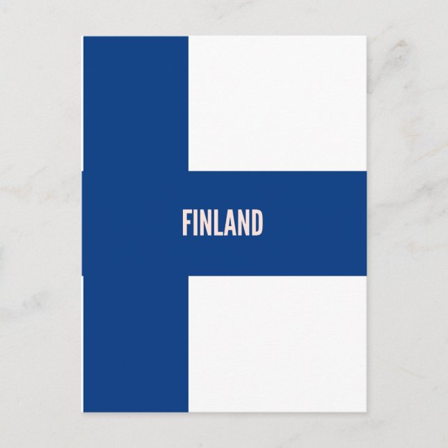 Finlands flagga vykort (Framsida)
