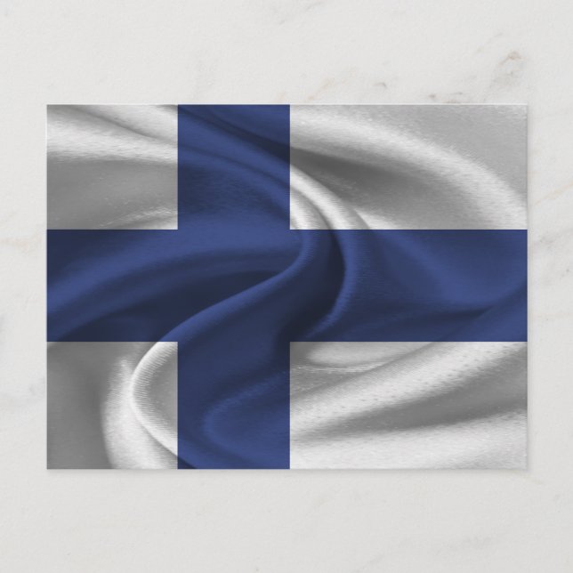 Finlands flagga vykort (Framsida)