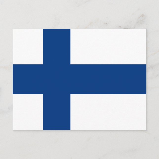 Finlands flagga vykort (Framsida)