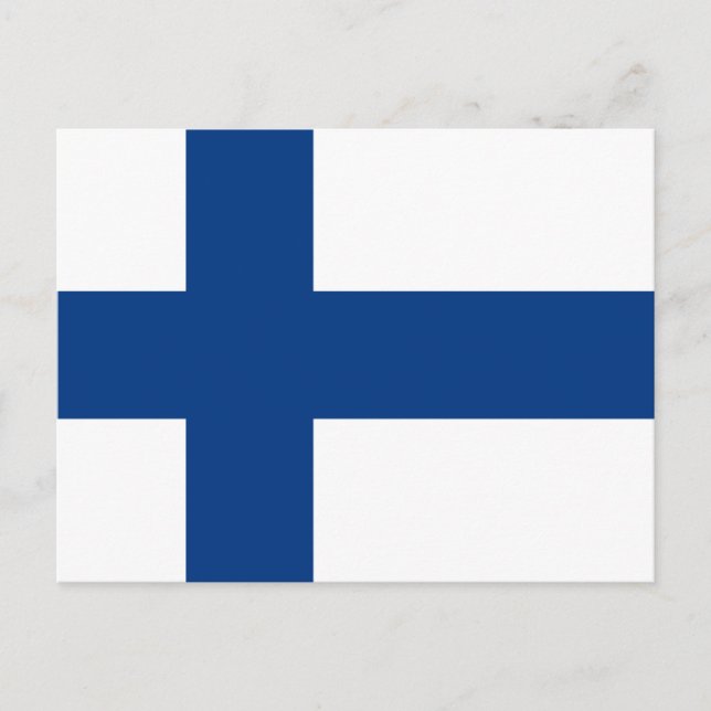 Finlands flagga vykort (Framsida)