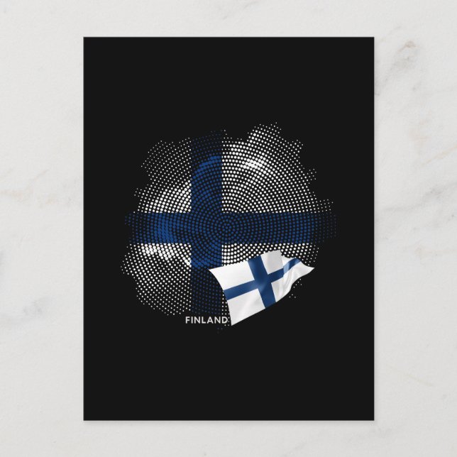 Finlands flagga vykort (Framsida)