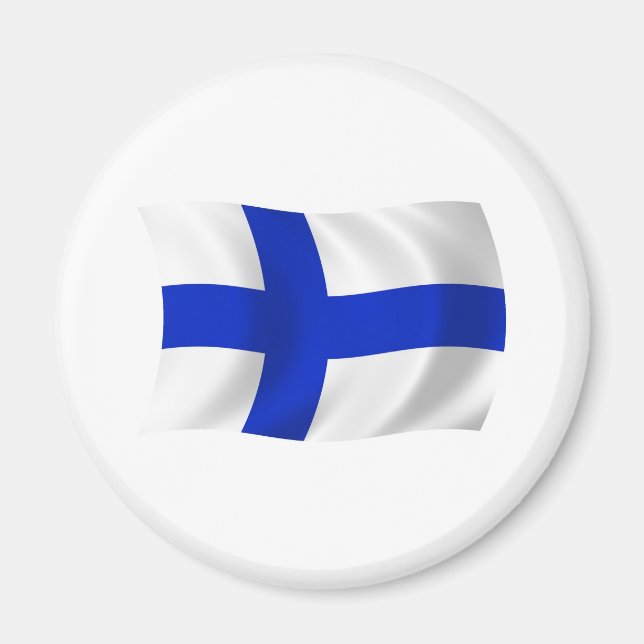 Finlands flaggmagnet magnet (Framsidan)
