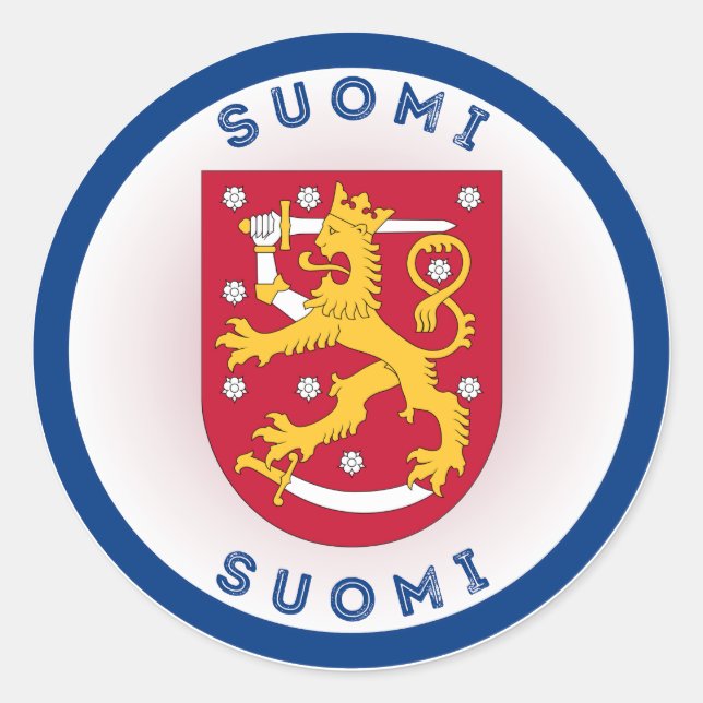 Finlands kulturarvssymbol runt klistermärke (Framsida)