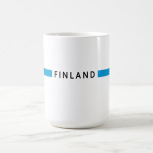 Finlands minimalistiska flagga kaffemugg