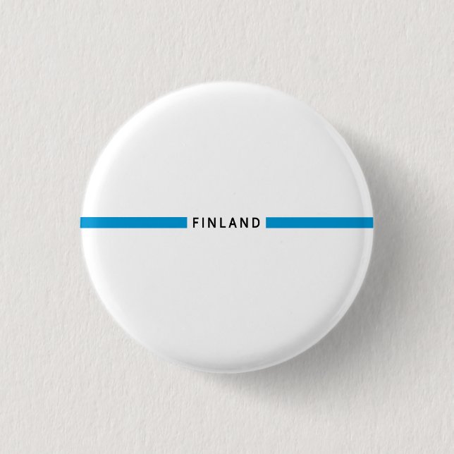 Finlands minimalistiska flagga knapp (Framsida)