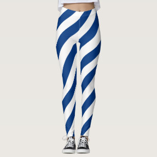 Finlands nationella Flagga Färg diagonal strimlad Leggings