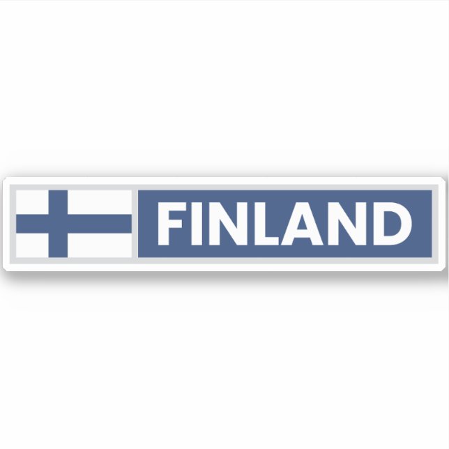 Finlands nationella flagga klistermärken (Framsida)