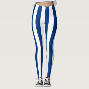 Finlands nationella Flagga-Lodrät strimlat Leggings