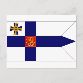 Finlands president Flagga Vykort