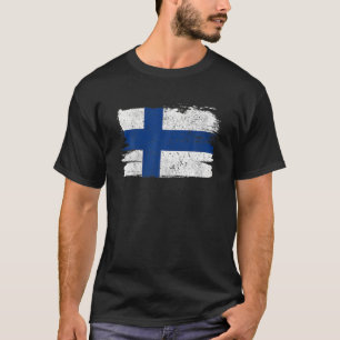 Finlands Pride Vänskap Proud Peace Vintage Flagga T Shirt