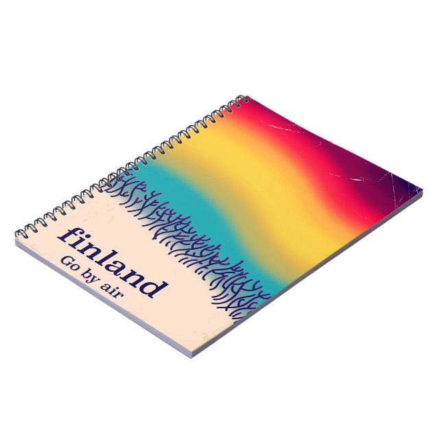 Finlands "regnbåge" poster utskrift. anteckningsbok med spiral (Vänstra Sidan)