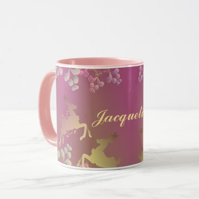 Finlands renare & Snöflingor Lila Mugg (Framsida vänster)