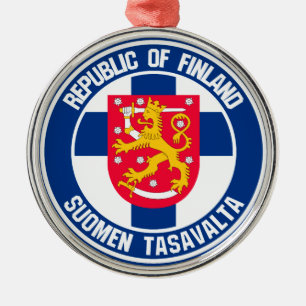 Finlands Rundemblem Julgransprydnad Metall