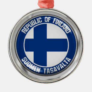 Finlands Rundemblem Julgransprydnad Metall