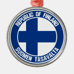 Finlands Rundemblem Julgransprydnad Metall