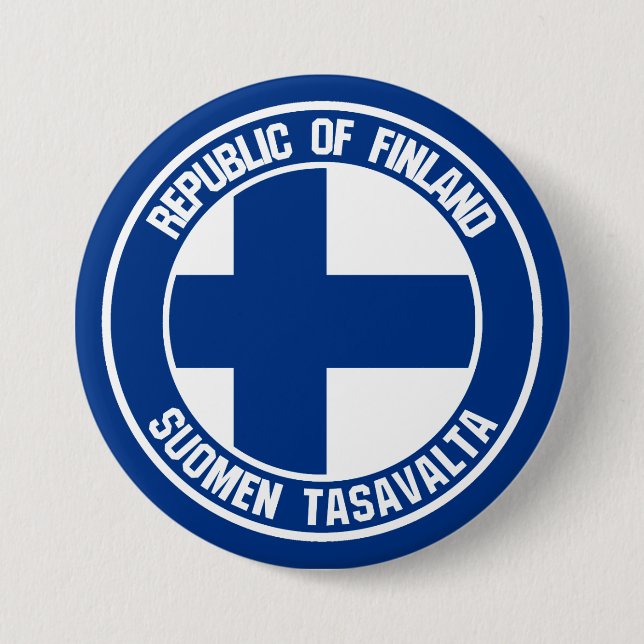Finlands Rundemblem Knapp (Framsida)