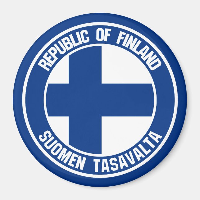 Finlands Rundemblem Magnet (Framsidan)