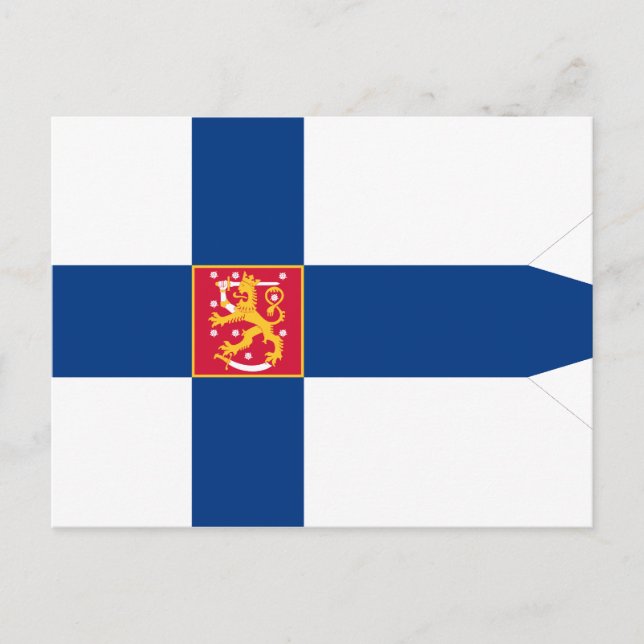 Finlands sjömansfartyg, Finlands flagga Vykort (Framsida)