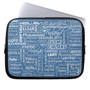 Finlands Städer laptop sleeve