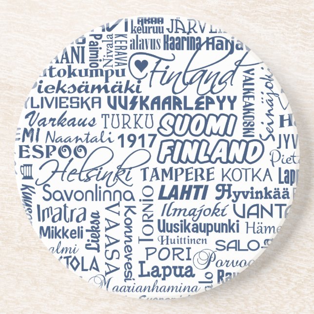 Finlands Städer underlägg Sandsten (Framsidan)