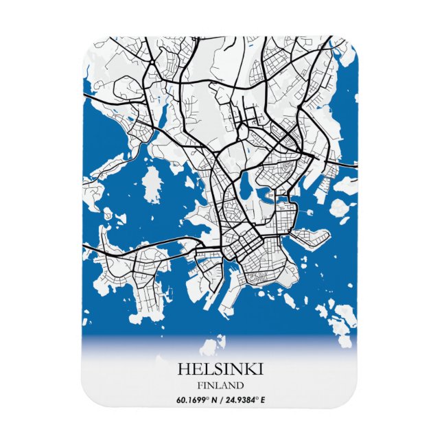 Finlands storstadsregion Karta samordnar resandet Magnet (Vertikal)