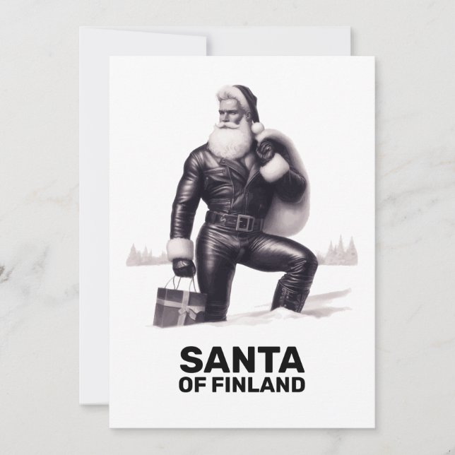 Finlands Tomte Julhälsningskort Julkort (Framsida)