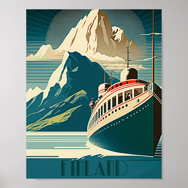 Finlands Vintage resor Art Poster (Framsidan)