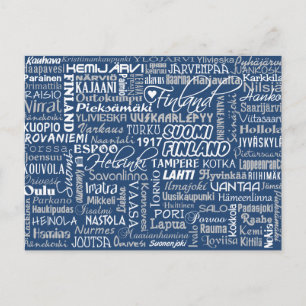 Finlands vykort för anpassningsbar i Städer