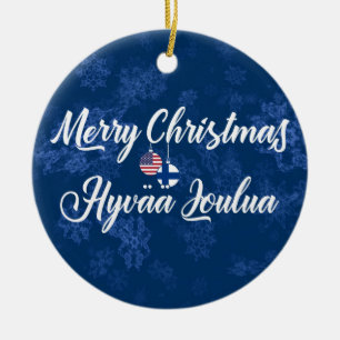 Finlandssvensk amerikanhelgdagdekoration, Hyvää Julgransprydnad Keramik