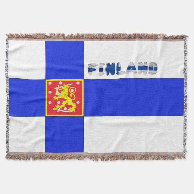Finlandssvensk flagga mysfilt (Framsidan)