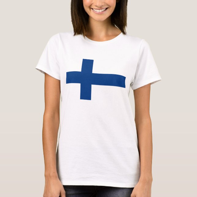 Finlandssvensk flagga t-shirt (Framsida)