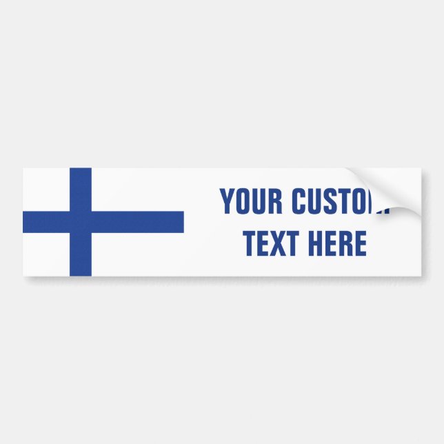 Finlandssvensk flaggaanpassningsbarbildekal bildekal (Framsidan)
