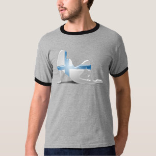 Finlandssvensk flickaSilhouetteflagga T-shirt