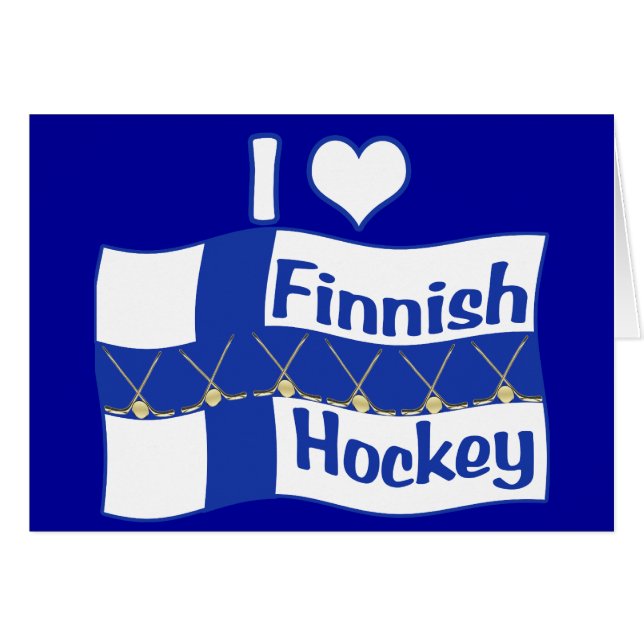 Finlandssvensk hockey hälsningskort (Framsidan Horizontal)