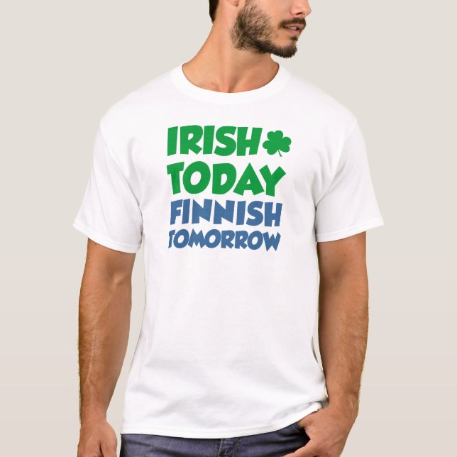 Finlandssvensk irländare i dag i morgon t-shirt (Framsida)