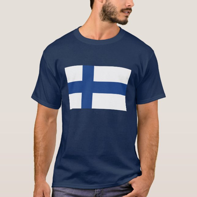 Finlandssvensk landflagga av Finland t skjortor Shirt (Framsida)