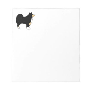 finlandssvensk lapphundfärgsilhouette anteckningsblock