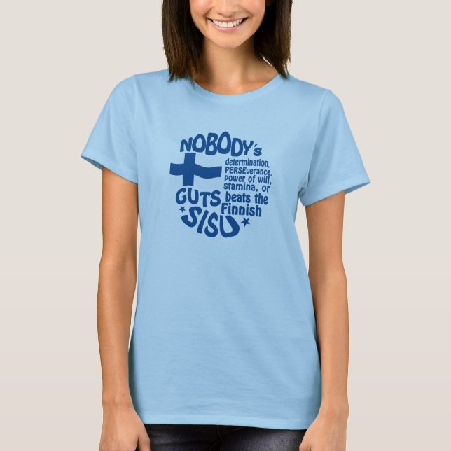 Finlandssvensk SISU-skjorta Tee Shirt (Framsida)
