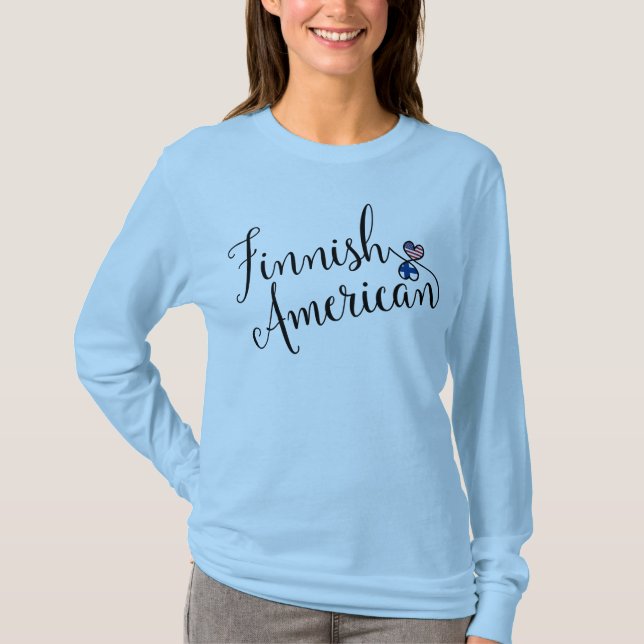 Finlandssvensk skjorta för utslagsplats för tee shirt (Framsida)