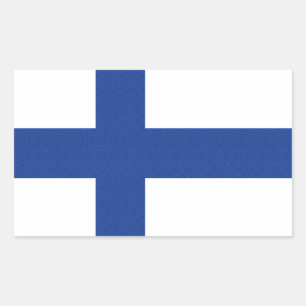 Finlandssvenska flaggaanpassningsbarklistermärkea rektangulärt klistermärke