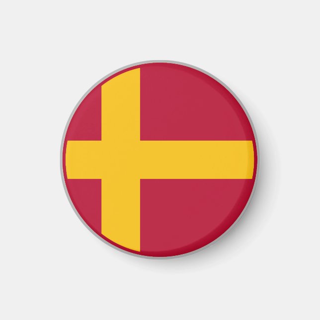 Finlandssvenska flaggan magnet (Framsidan)