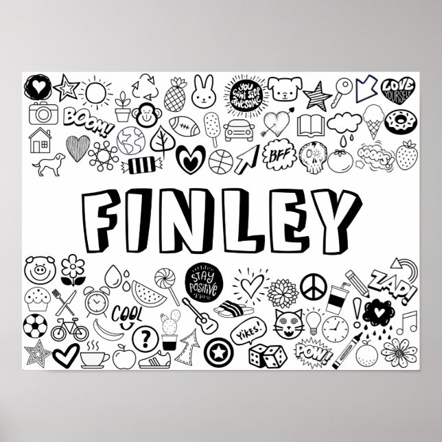 'FINLEY' Färg-it-Yourself-dispositionsdesign Poster (Framsidan)