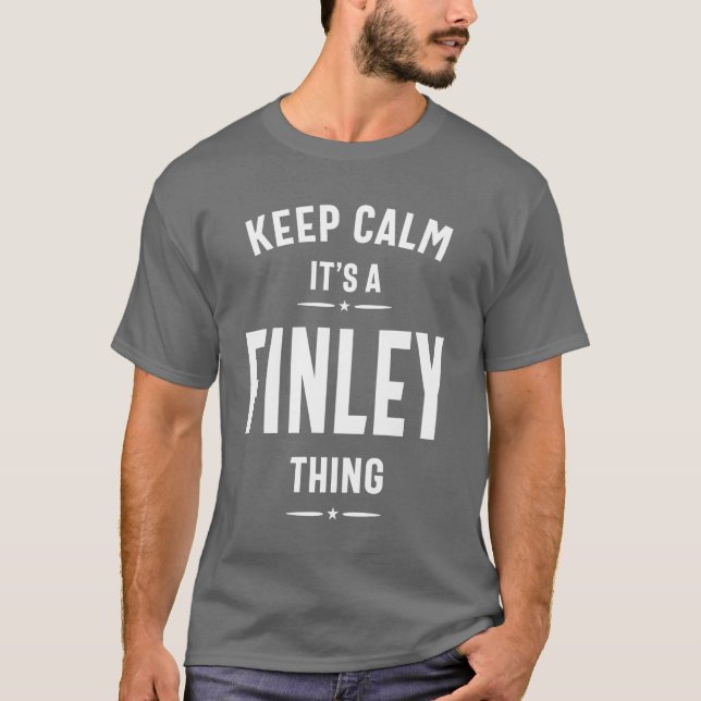 Finley Personlig Namn Birthday Gift T Shirt (Framsida)