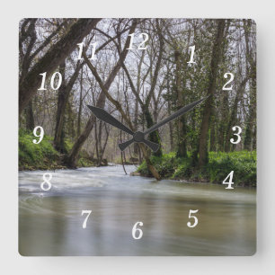 Finley Tranquibility in Spring Time Wall Clock Fyrkantig Klocka