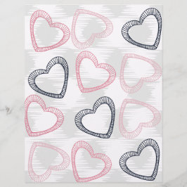 Finlinjer hjärta Scrapbookpapper